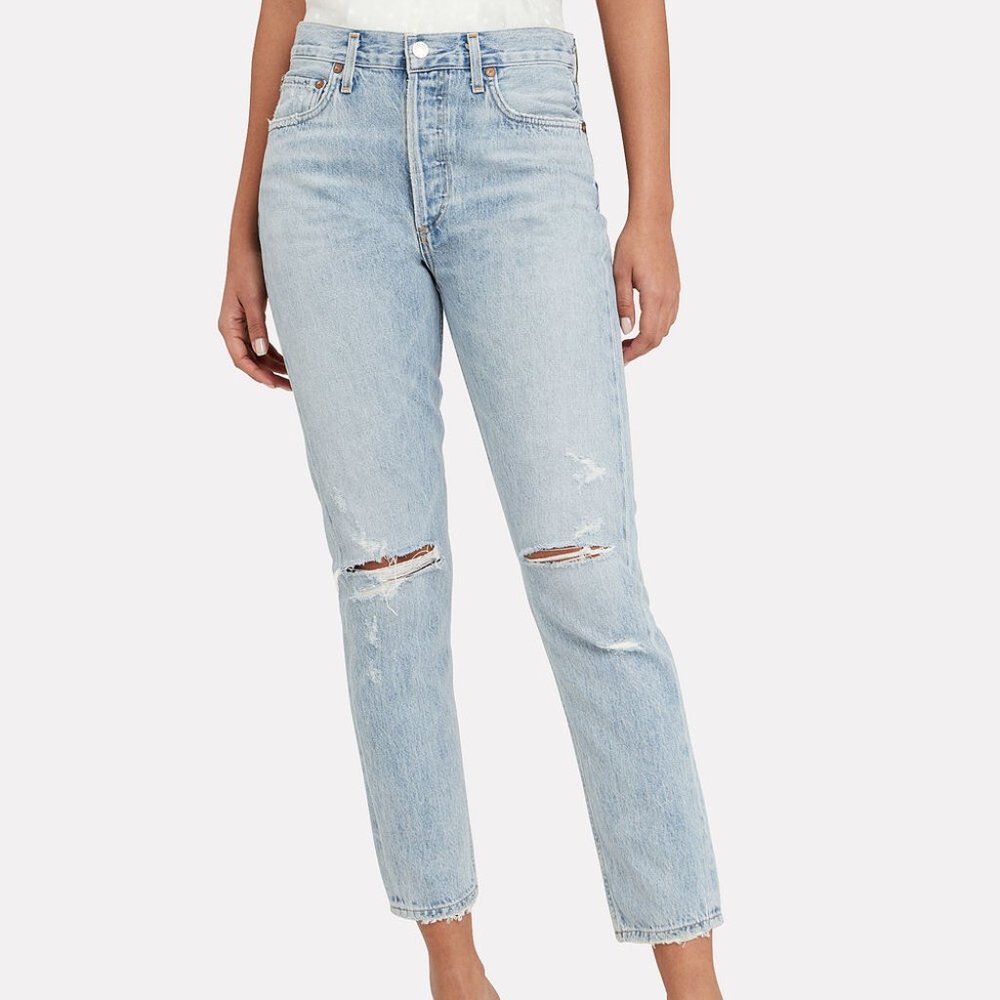 AGOLDE Jamie High-Rise Distressed Jeans